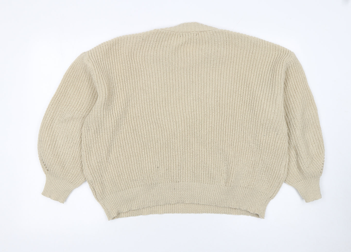 Dazy Womens Beige Chunky Knit Pullover Jumper Size S