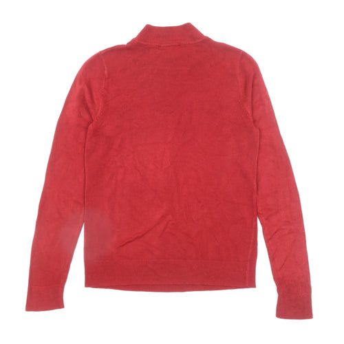 BHS Womens Red Roll Neck Acrylic Knit Jumper Size 10