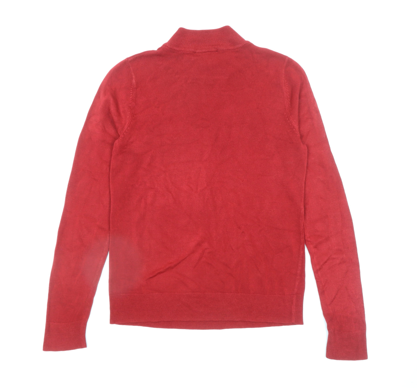 BHS Womens Red Roll Neck Acrylic Knit Jumper Size 10