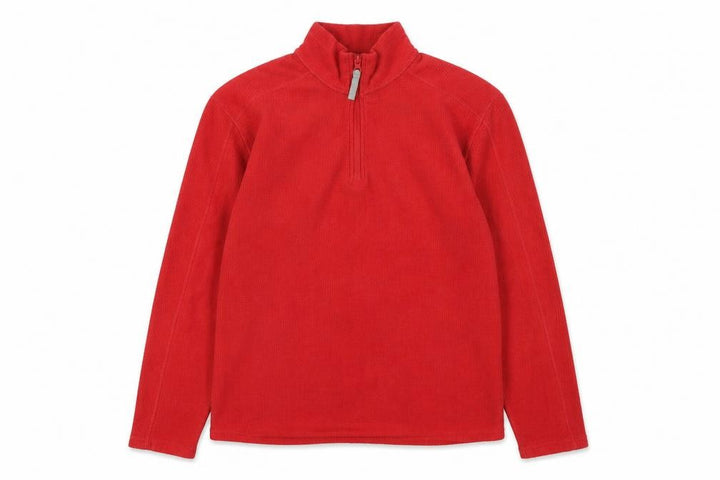 Topman Men’s Red 1/4 Zip Fleece Pullover Sweatshirt Size M