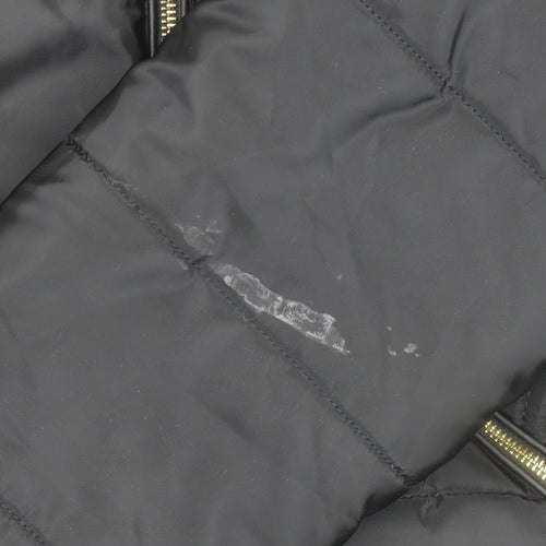 Rising Women's Black Puffer Jacket Size S Lightweight Quilted Zip Coat