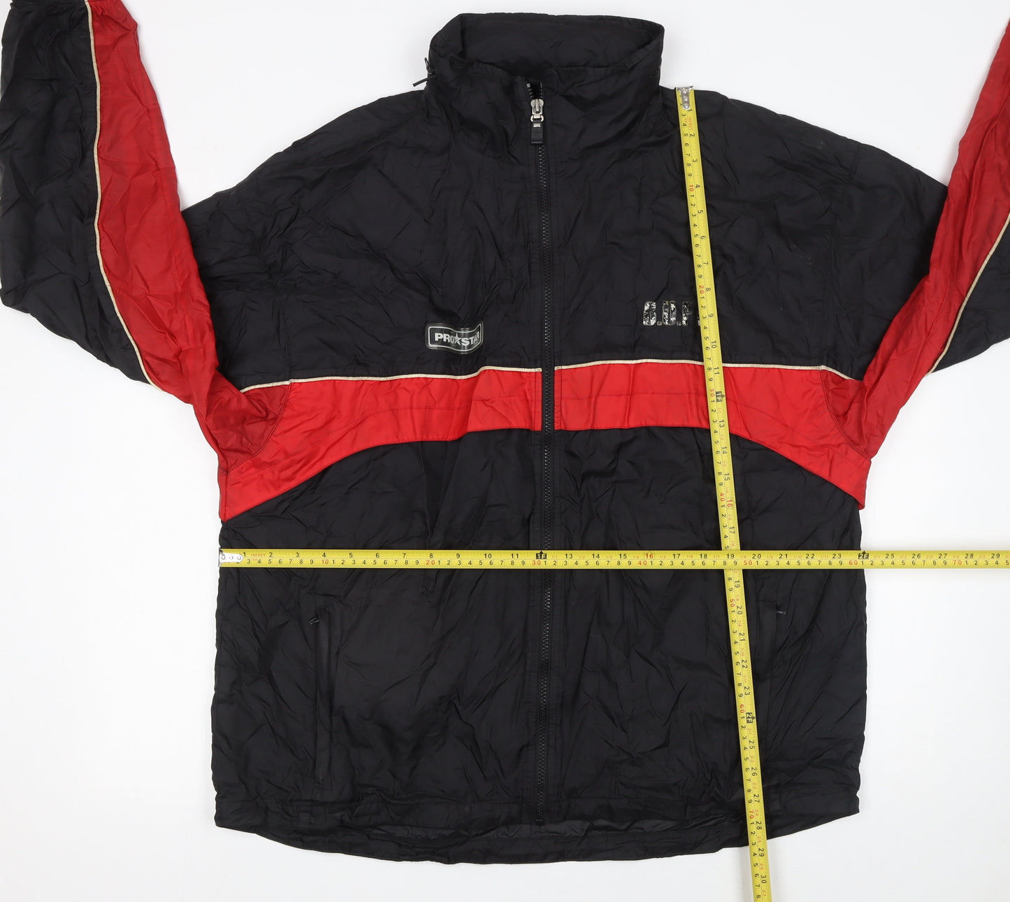 Prostar Men's Black Red Windbreaker Jacket L 42/44 Nylon