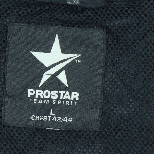Prostar Men's Black Red Windbreaker Jacket L 42/44 Nylon
