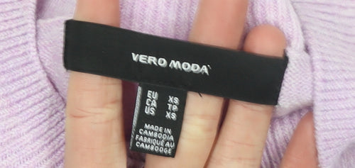 Vero Moda Women’s Purple Crew Neck Long Sleeve Pullover Jumper XS