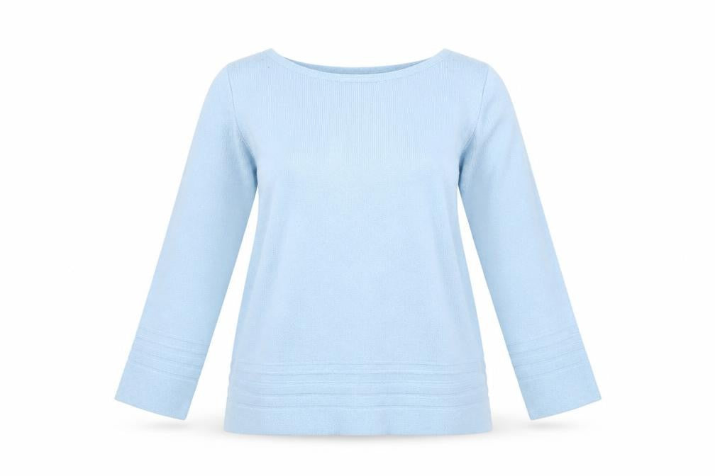 Front view of Marks & Spencer Women Blue Wool Acrylic jumper, size 12