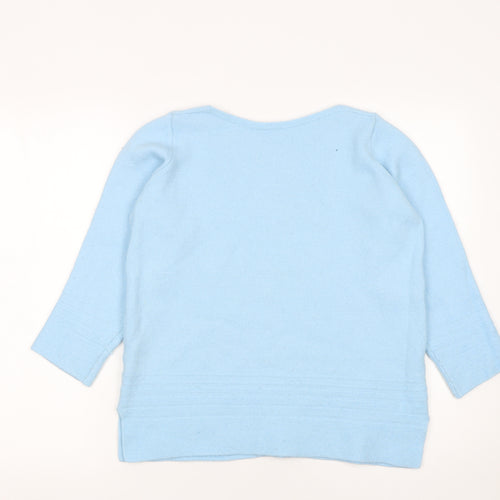 Marks and Spencer Women Blue Wool Acrylic Pullover Jumper Size 12