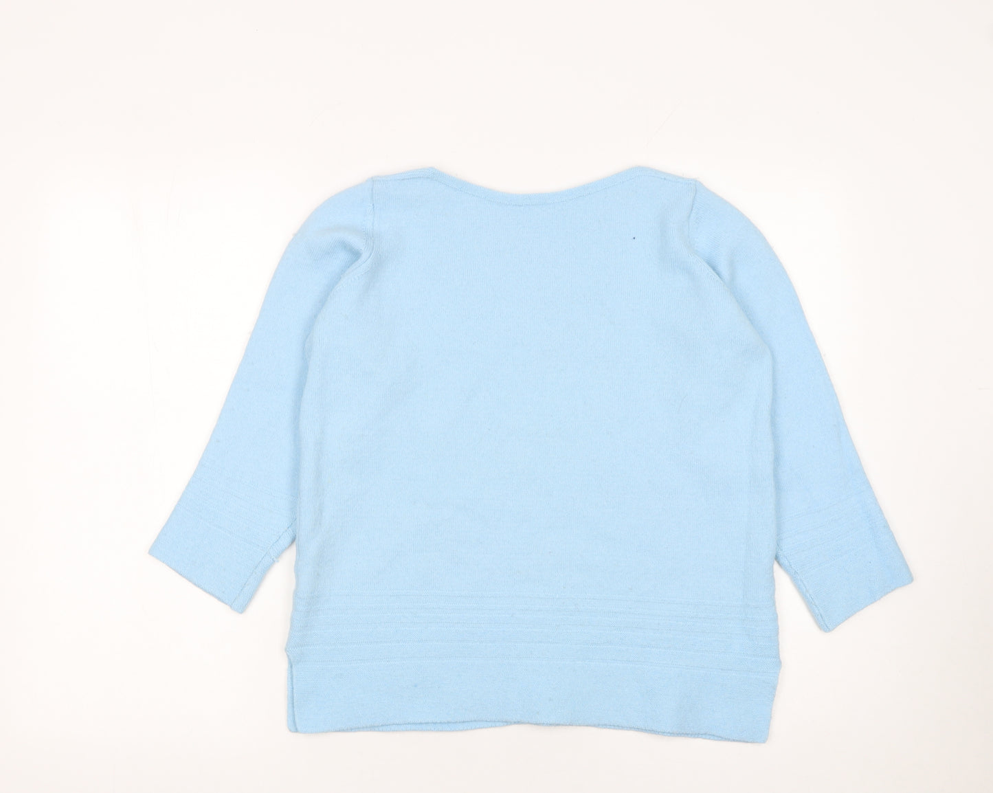 Marks and Spencer Women Blue Wool Acrylic Pullover Jumper Size 12