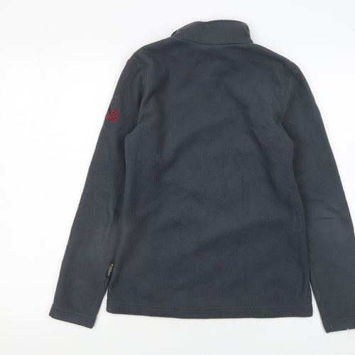 Jack Wolfskin Women Grey Fleece Half Zip Outdoor Jacket Size 6
