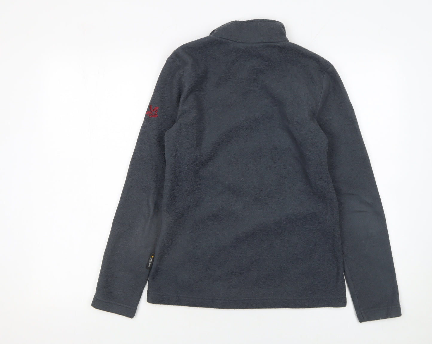 Jack Wolfskin Women Grey Fleece Half Zip Outdoor Jacket Size 6
