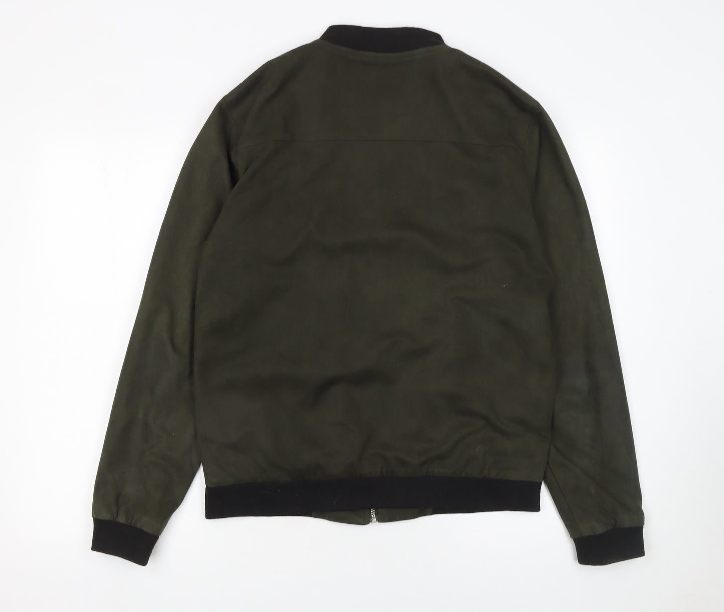 Forever 21 Men Green M Bomber Jacket Lightweight Full Zip Casual