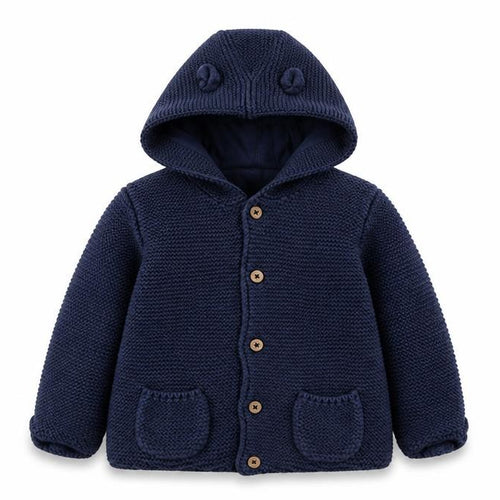 George Blue Hooded Knit Cardigan Jumper 18-24 Months Unisex Baby