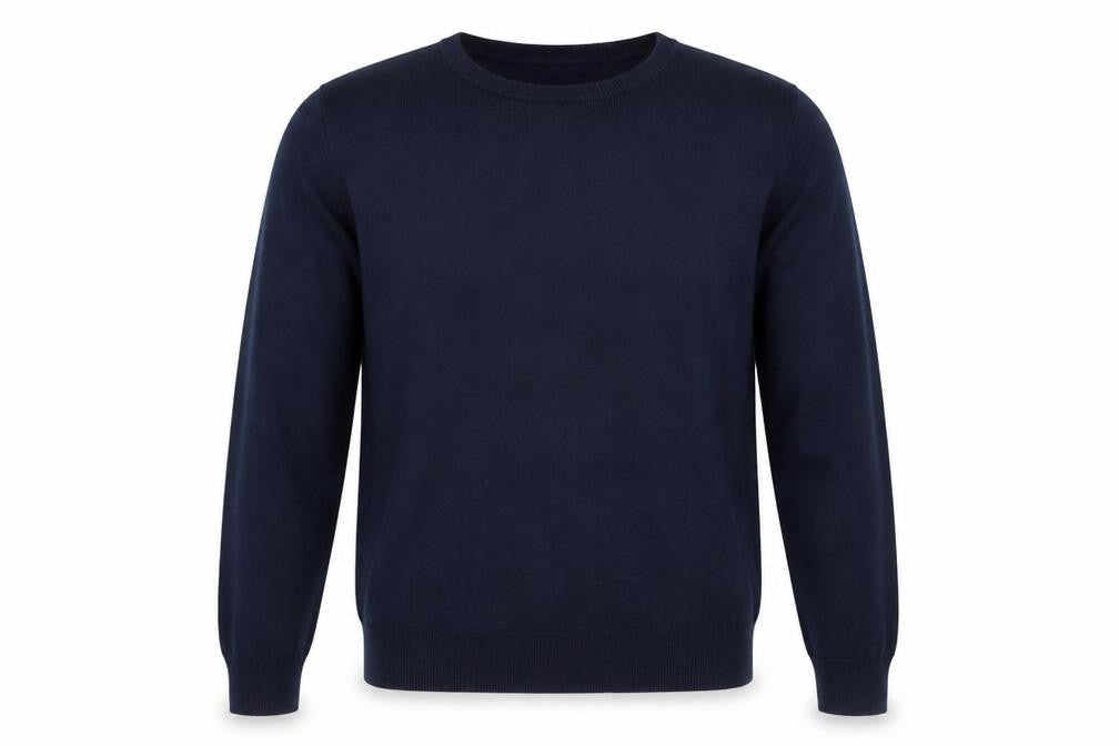 J.Crew Men's Blue XL Crew Neck Merino Wool Blend Jumper