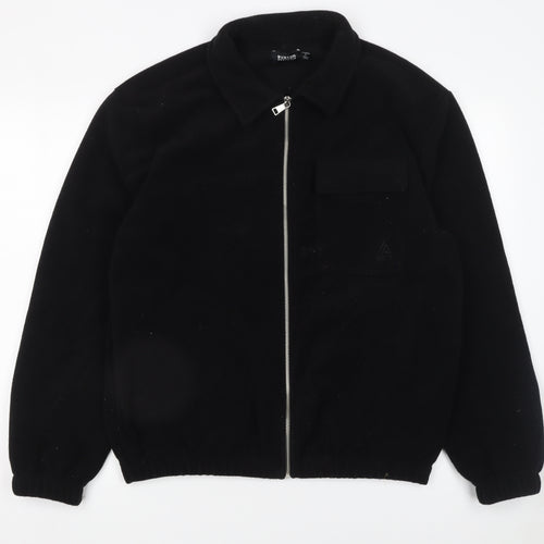 Burton Menswear London Men’s Black Fleece Zip Jacket M Regular Fit