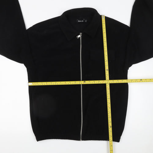 Burton Menswear London Men’s Black Fleece Zip Jacket M Regular Fit