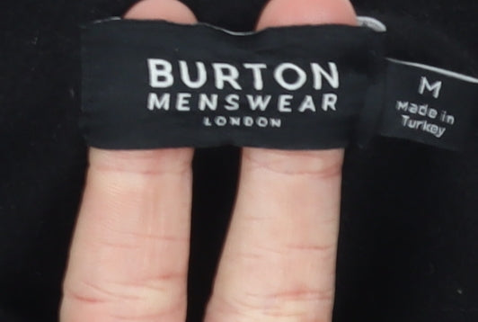 Burton Menswear London Men’s Black Fleece Zip Jacket M Regular Fit