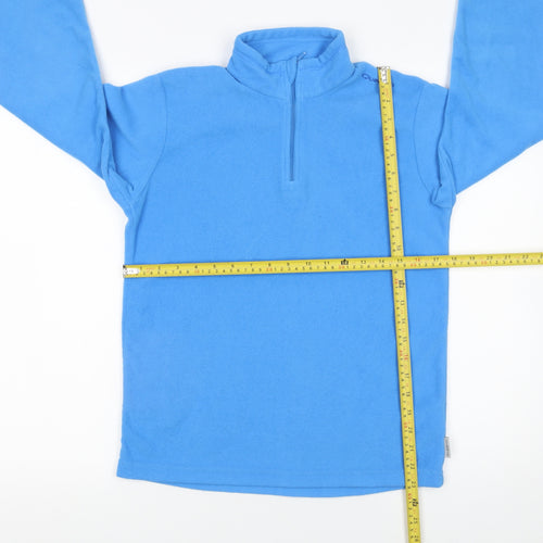 Oxylane Boys Blue Fleece 1/4 Zip Pullover Sweatshirt 14 Years