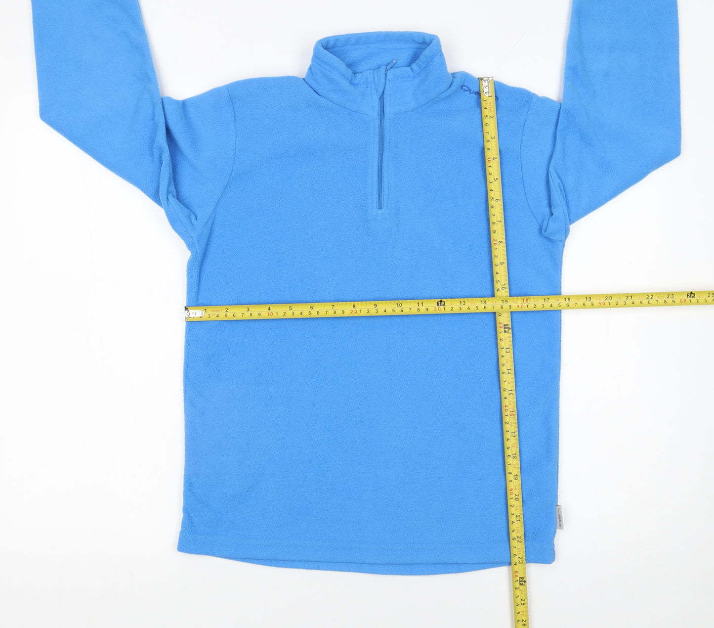 Oxylane Boys Blue Fleece 1/4 Zip Pullover Sweatshirt 14 Years