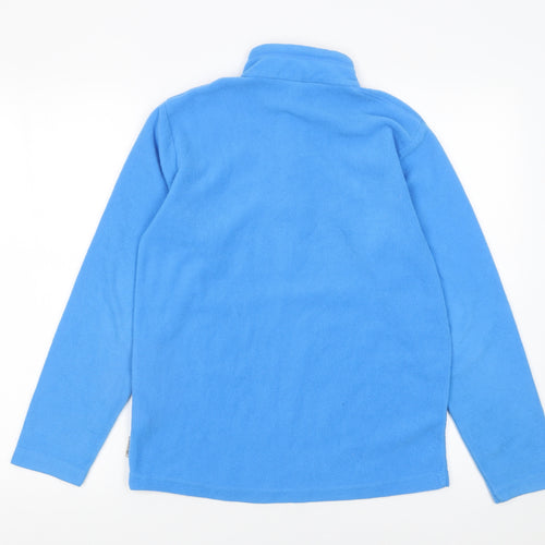 Oxylane Boys Blue Fleece 1/4 Zip Pullover Sweatshirt 14 Years