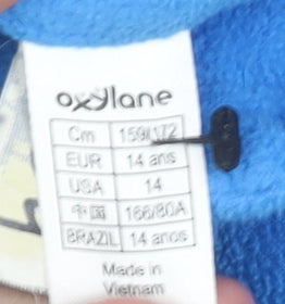 Oxylane Boys Blue Fleece 1/4 Zip Pullover Sweatshirt 14 Years