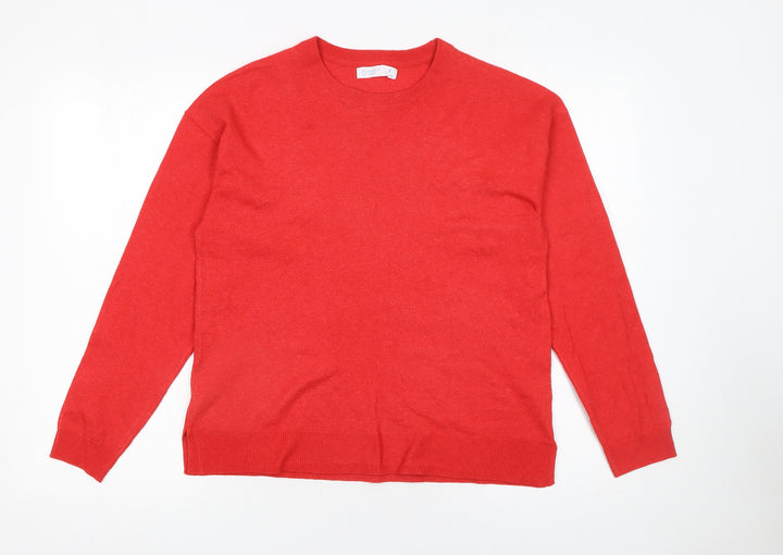 Primark Womens Red Crew Neck Pullover Jumper Size S