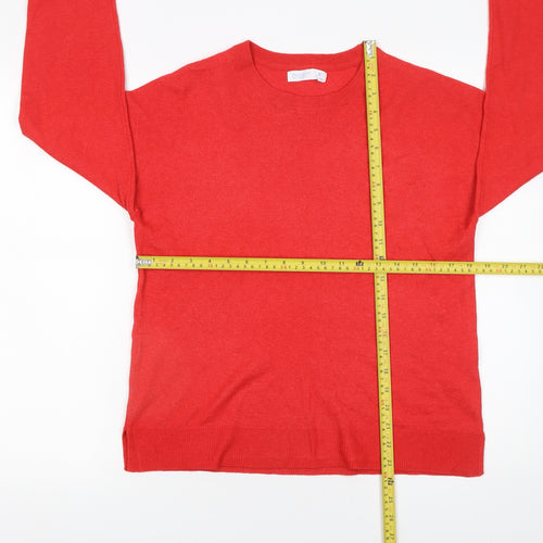 Primark Womens Red Crew Neck Pullover Jumper Size S