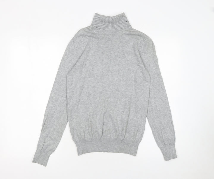 Papaya Women Grey Roll Neck Knit Jumper Size 10