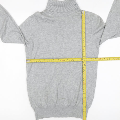 Papaya Women Grey Roll Neck Knit Jumper Size 10