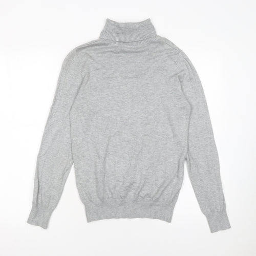Papaya Women Grey Roll Neck Knit Jumper Size 10