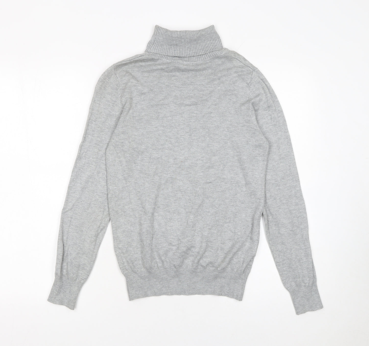 Papaya Women Grey Roll Neck Knit Jumper Size 10