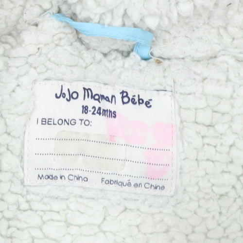 JoJo Maman Bébé Unisex Baby Multicoloured Hooded Puffer Jacket 18-24 Months