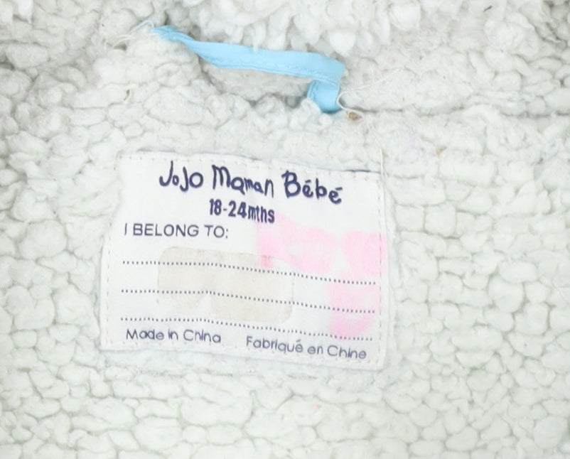 JoJo Maman Bébé Unisex Baby Multicoloured Hooded Puffer Jacket 18-24 Months