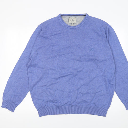 Wolsey Men's Blue Cotton Crew Neck Jumper XL Pullover Knit