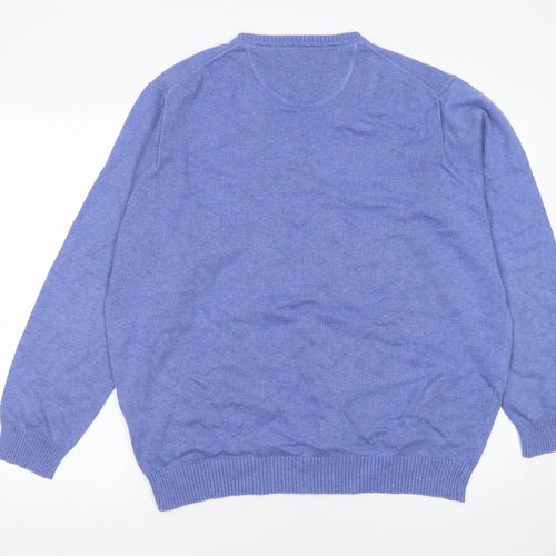 Wolsey Men's Blue Cotton Crew Neck Jumper XL Pullover Knit