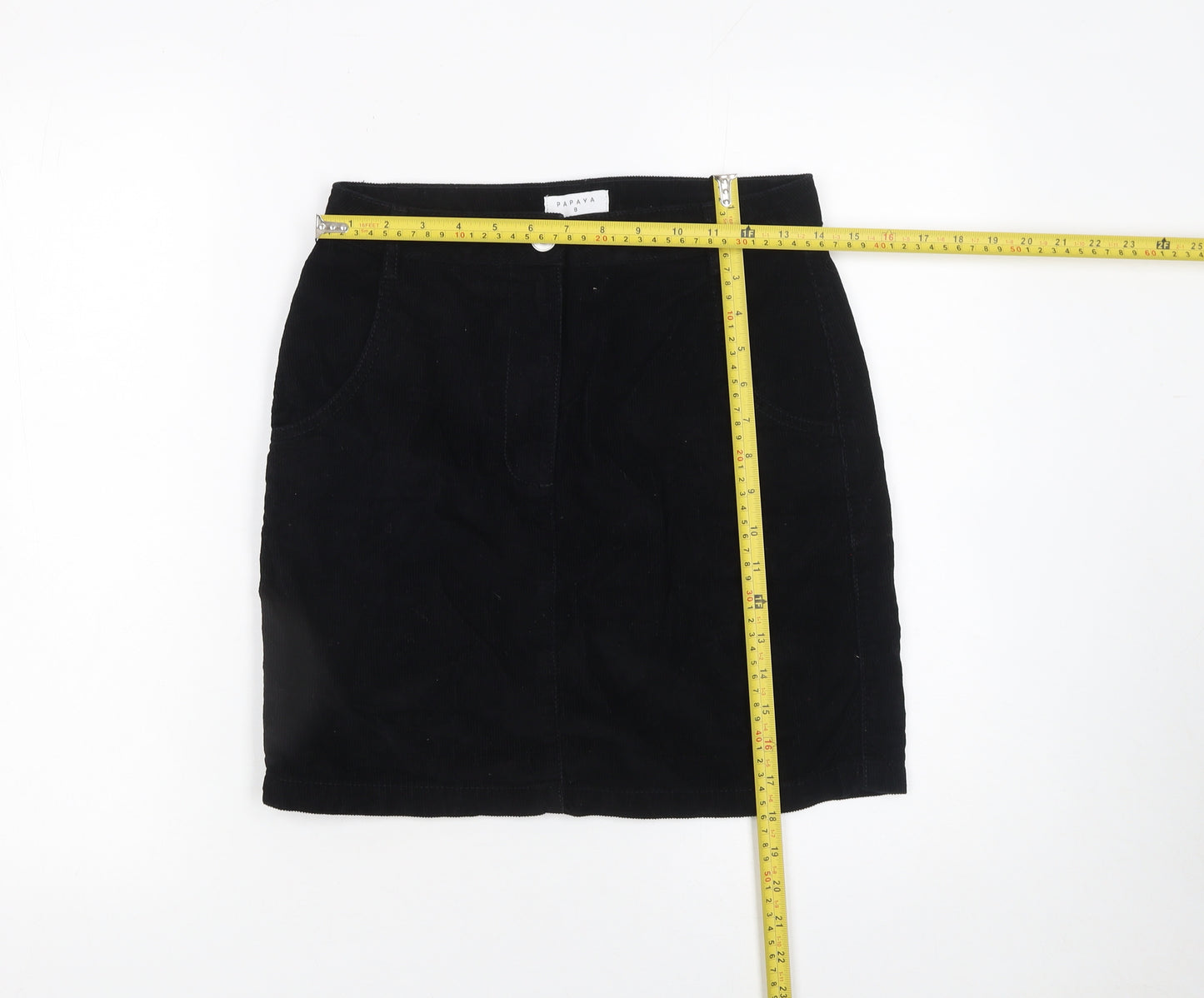 Papaya Women’s Black Corduroy Pencil Skirt Size 8