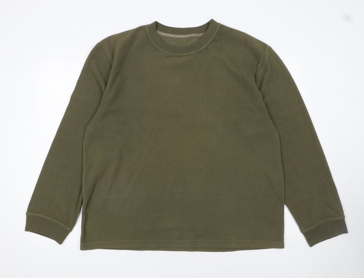Hawkshead Men’s Green Fleece Pullover Sweatshirt XL