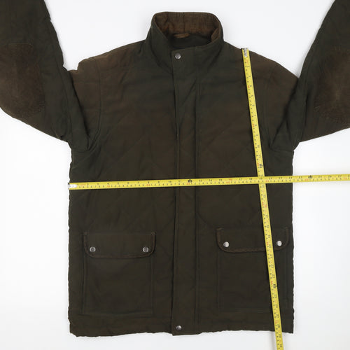 James Pringle Men's Brown Quilted Mid-Length Jacket M
