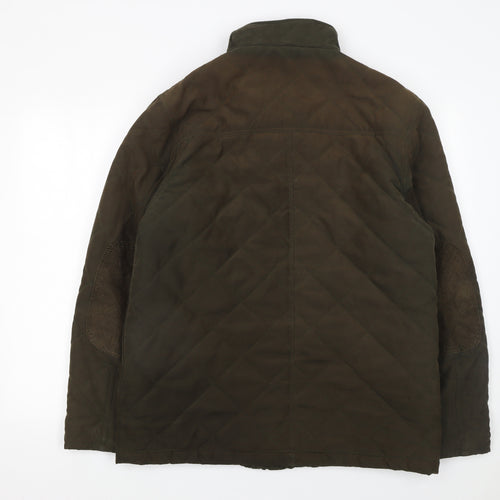 James Pringle Men's Brown Quilted Mid-Length Jacket M