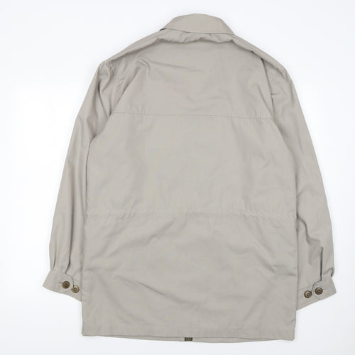 Greenwoods Men's Beige Field Jacket Size S Cotton Blend Casual Outdoor Coat