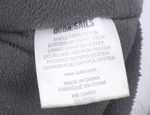 Quba Sails Women's Green Parka Jacket L Faux Fur Hood Cotton Winter Coat