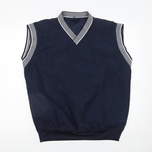 Donnay Men's Blue Sleeveless V-Neck Golf Vest Sweatshirt Size M