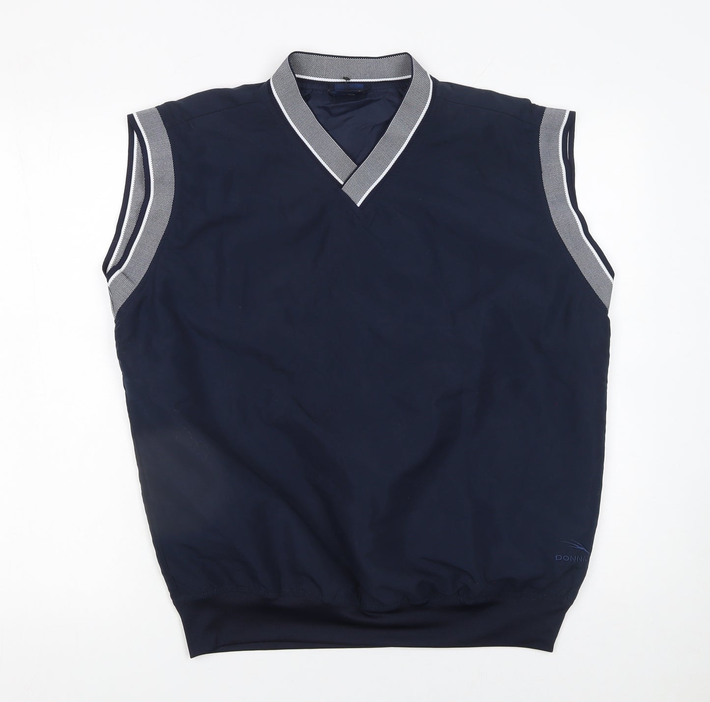 Donnay Men's Blue Sleeveless V-Neck Golf Vest Sweatshirt Size M