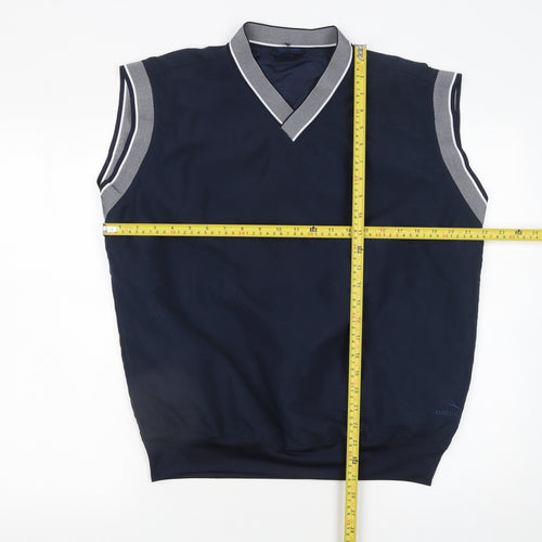 Donnay Men's Blue Sleeveless V-Neck Golf Vest Sweatshirt Size M
