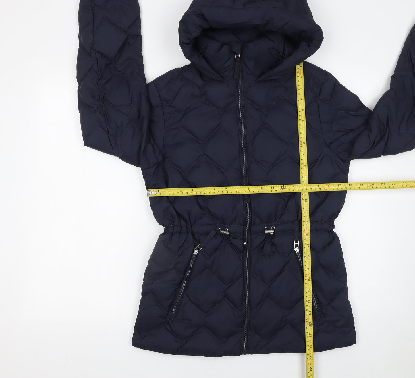 Marks and Spencer Women's Blue Size 8 Hooded Puffer Jacket