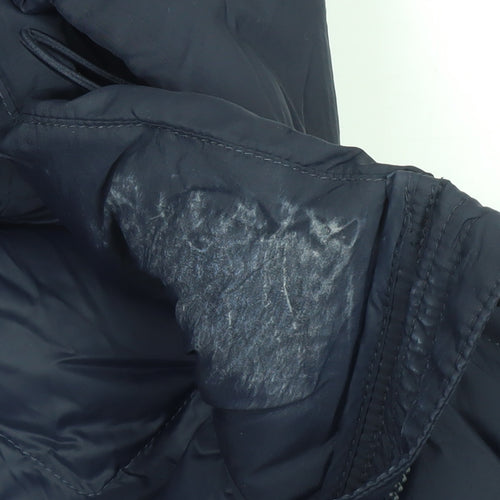 Marks and Spencer Women's Blue Size 8 Hooded Puffer Jacket