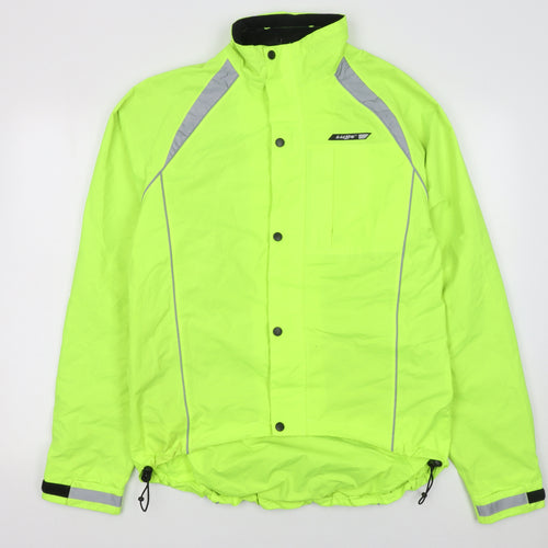 Eddy Mens Green Reflective Cycling Windbreaker Jacket Size M