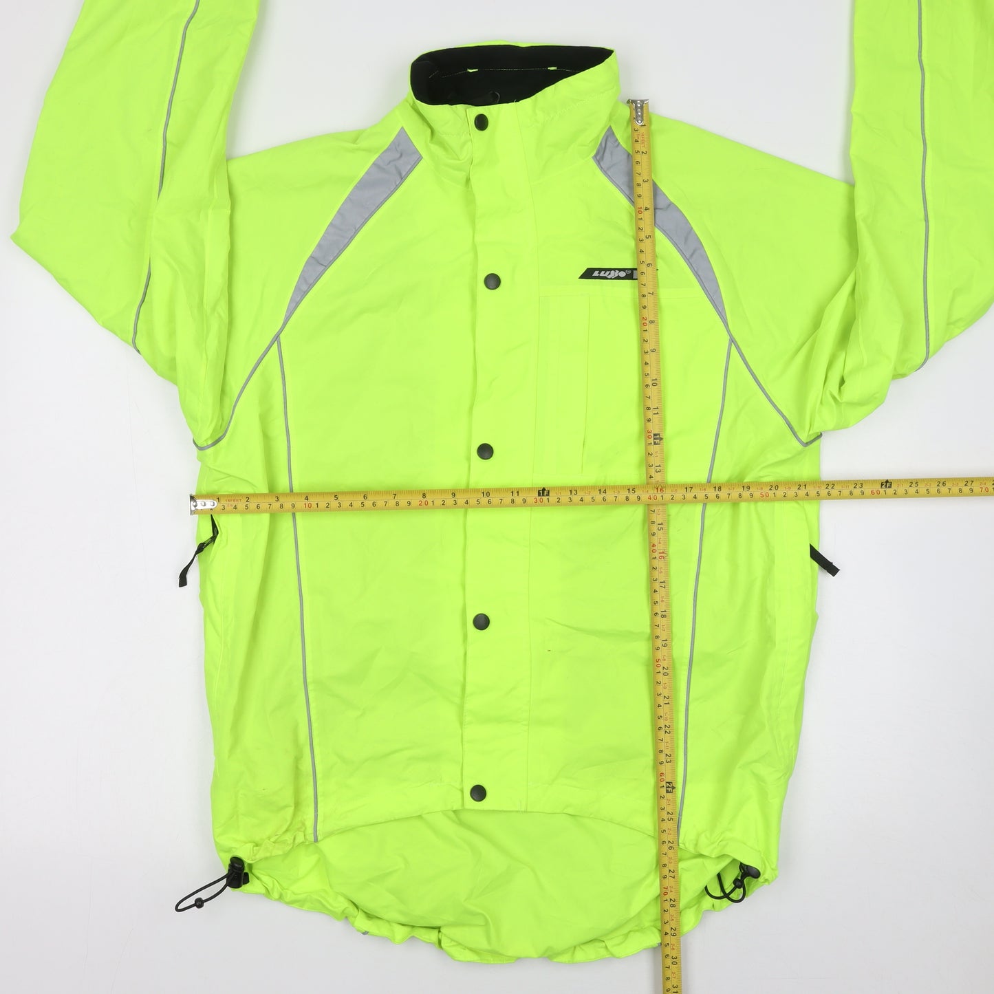 Eddy Mens Green Reflective Cycling Windbreaker Jacket Size M