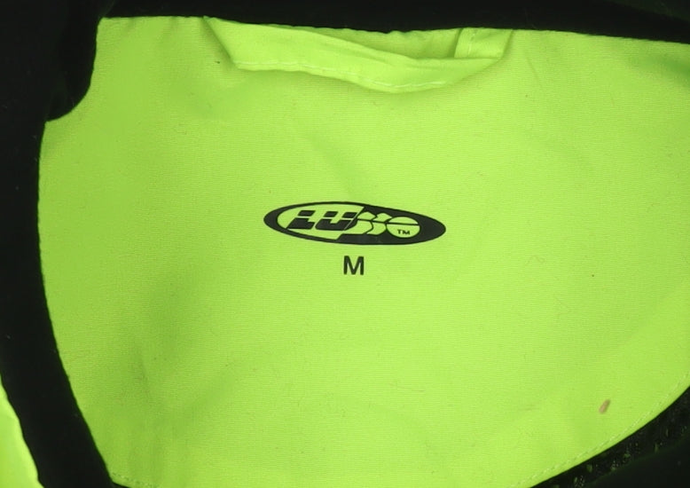 Eddy Mens Green Reflective Cycling Windbreaker Jacket Size M