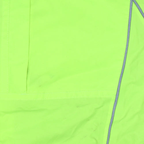 Eddy Mens Green Reflective Cycling Windbreaker Jacket Size M