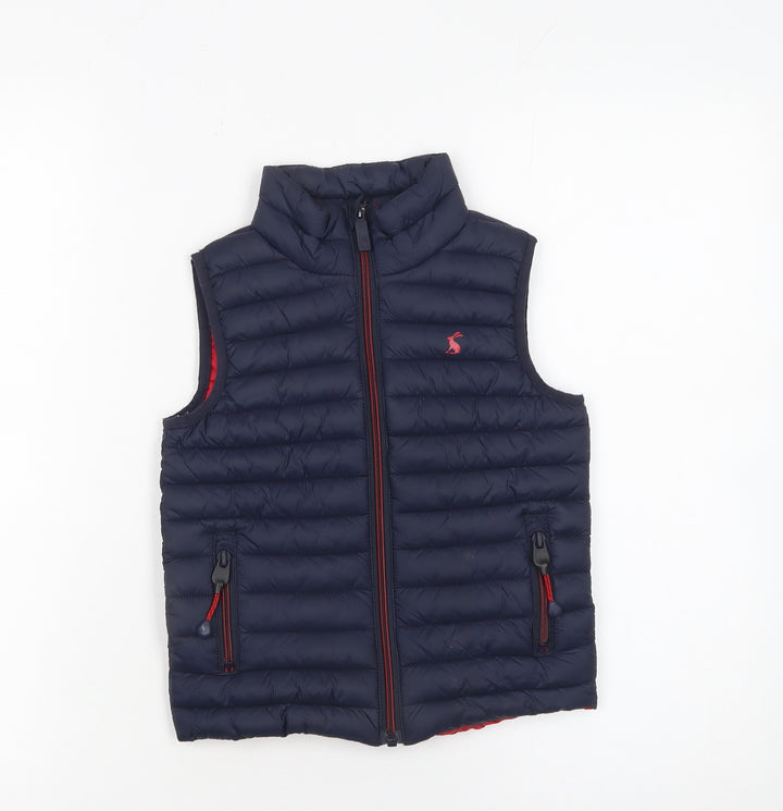Joules Boys Blue Padded Quilted Bodywarmer Gilet 4 Years