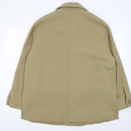 H&M Women’s Beige Mid-Length Button Jacket Size 12 Regular